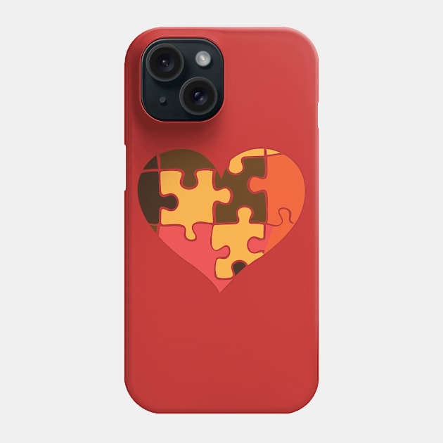 Puzzle heart Phone Case by dddesign