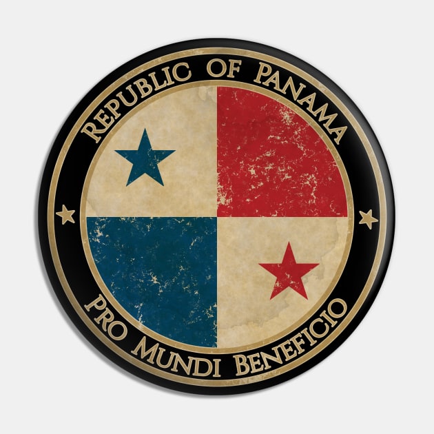 Vintage Republic of Panama USA North America United States Flag Pin by DragonXX
