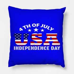 4th of July 1776  American independence day design Pillow