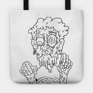 Sad melting uncle illustration Tote