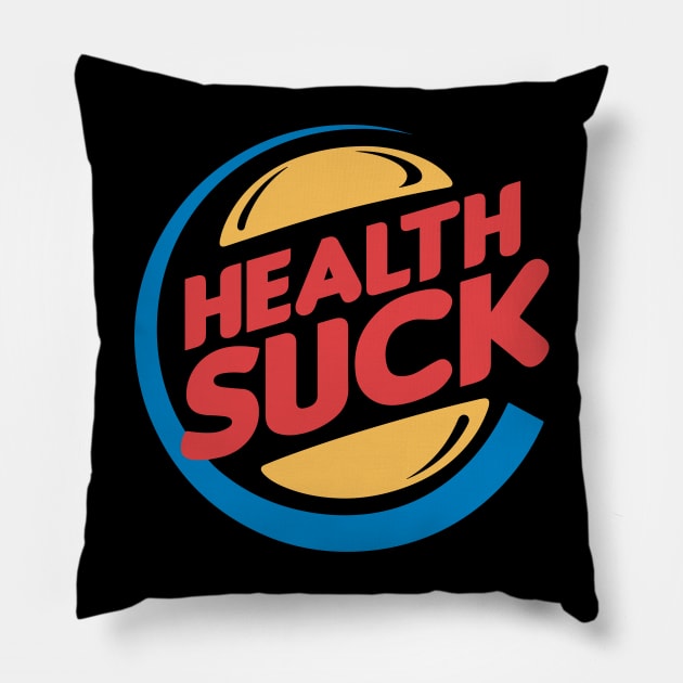 Healthy Burger Foods Pillow by Merchsides