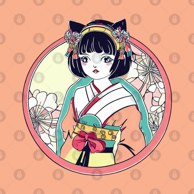 Japanese neko cat girl by Japanese Fever