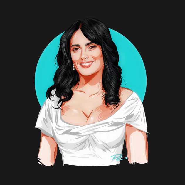 Salma Hayek - An illustration by Paul Cemmick by PLAYDIGITAL2020