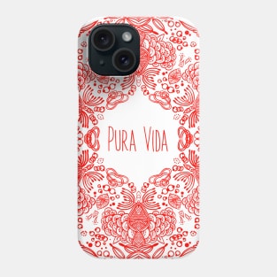 PURA VIDA RED Phone Case