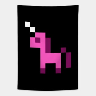 Pink Pixel Unicorn Tapestry