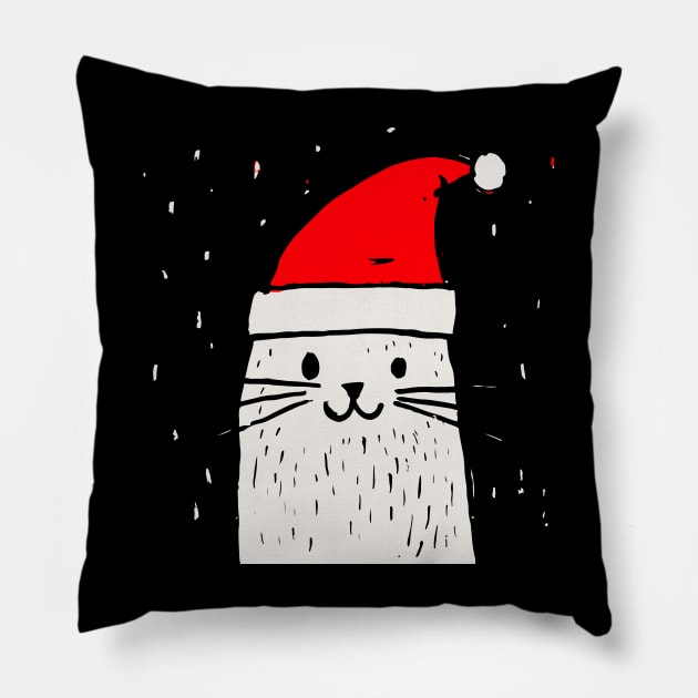 Santa Cat Pillow by tatadonets