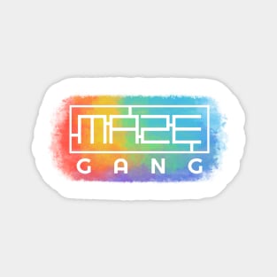 Maze Gang Watercolor Typography Magnet