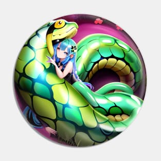 Serpentina Azure - Kawaii Poisonous Python Princess Pin