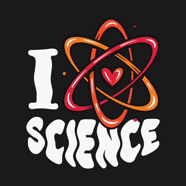 I Heart Science // I Love Science // Atom Symbol by SLAG_Creative