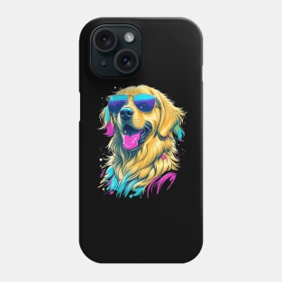 Cool Golden Retriever Dog with Sunglasses Phone Case