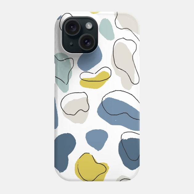 Ocean Solid Color Pebbles Phone Case by Carolina Díaz