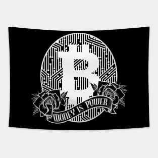 Cryptocurrency Bitcoin BTC Trader Money Is Power Tapestry