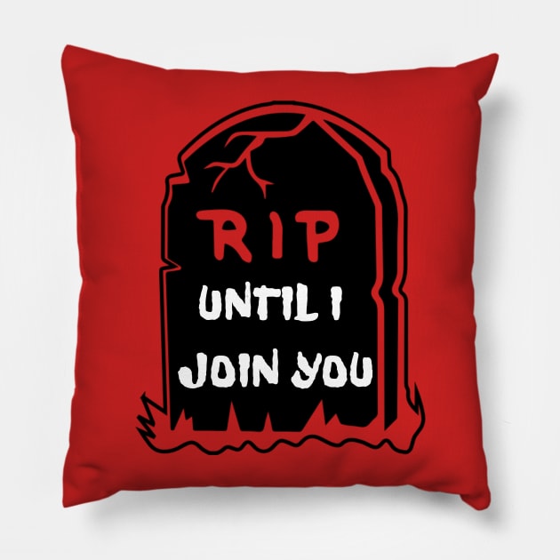 Funny Halloween RIP Pillow by Urban