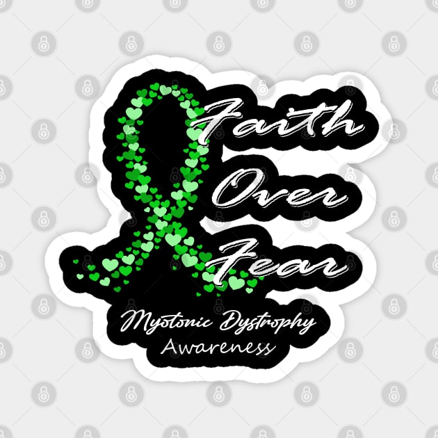 Myotonic Dystrophy Awareness Faith Over Fear - In This Family We Fight Together Magnet by BoongMie