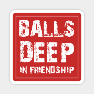 funny adult humor balls deep in friendship Magnet