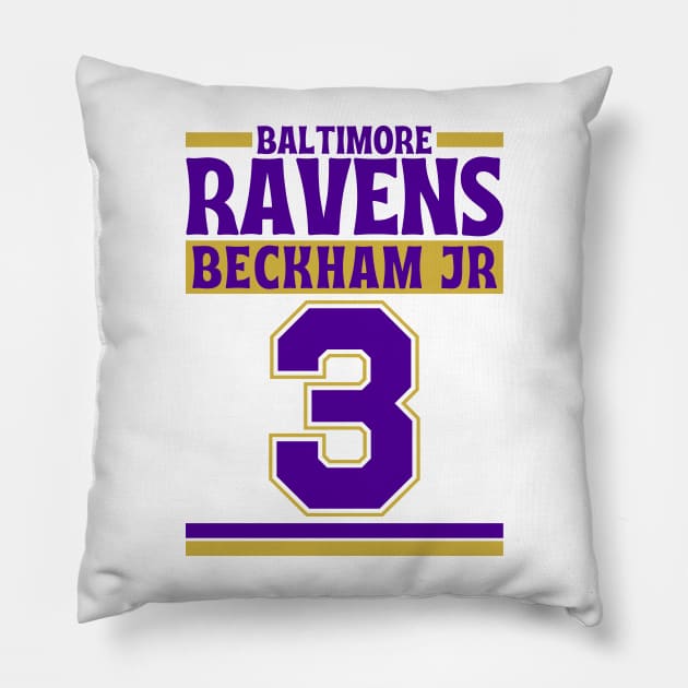 Baltimore Ravens Beckham Jr 3 Edition 3 Pillow by Astronaut.co