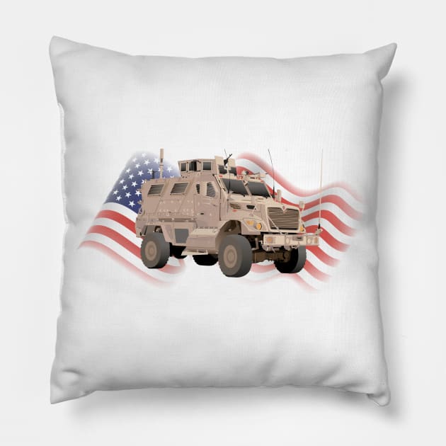 M1224 MRAP Army Military Truck Pillow by NorseTech