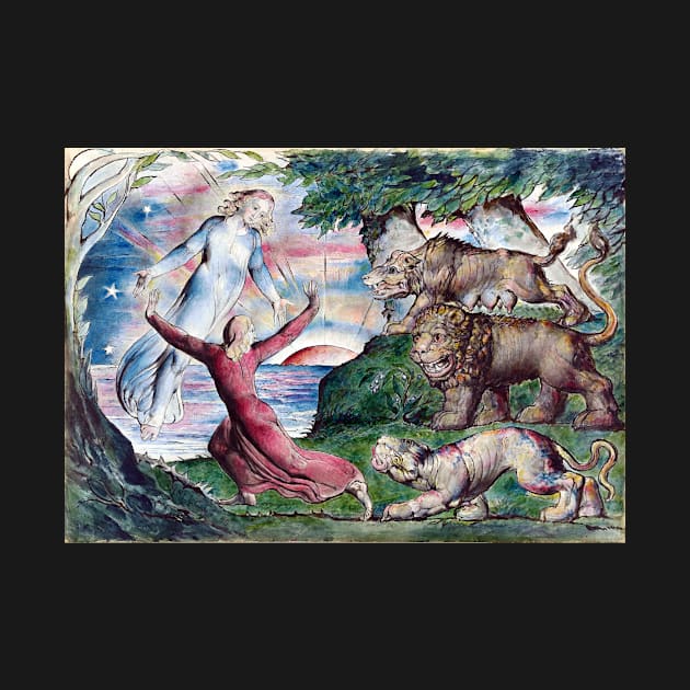 William Blake Dante Running From the Three Beasts by pdpress