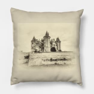 Enchanted French Castle Pillow