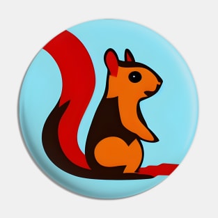 Orange Squirrel Pin