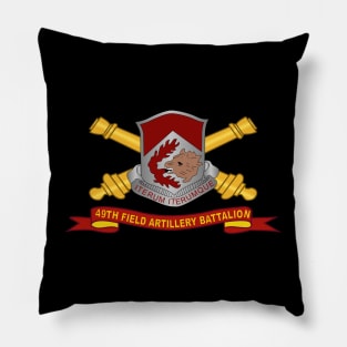 49th Field Artillery Battalion w Br - Ribbon Pillow