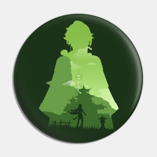 Baizhu Landscape Pin