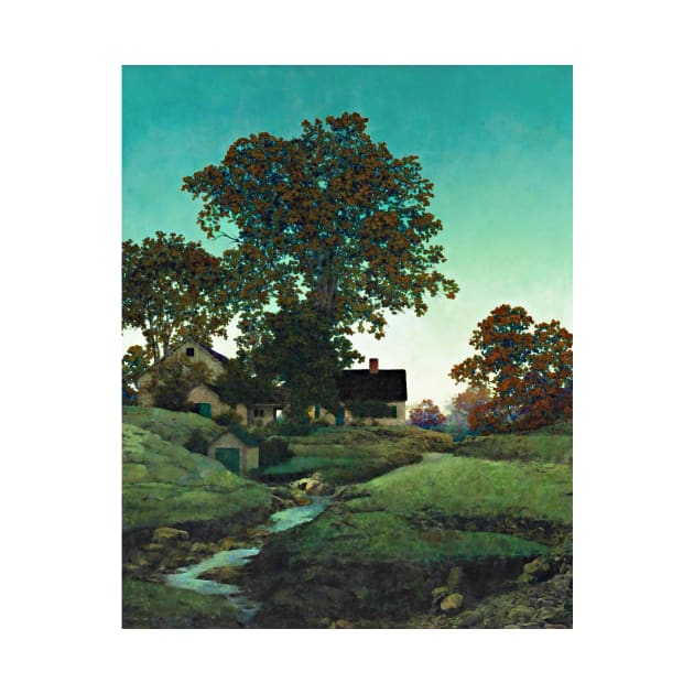 Maxfield Parrish Evening 1944 Art Print American Painter Neo-Classical by ZiggyPrint