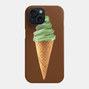 Pistachio Soft Serve Ice Cream Swirl Phone Case