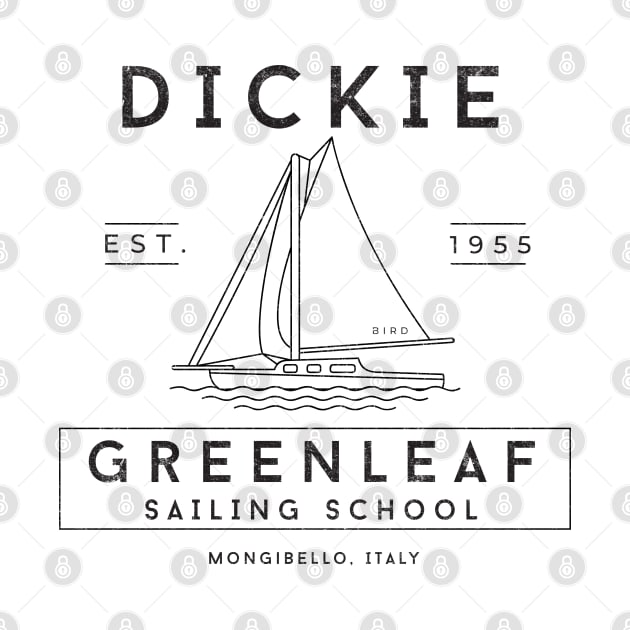 Dickie Greenleaf Sailing School Est. 1955 - modern vintage logo by BodinStreet