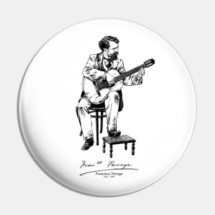 Francisco Tárrega-Spanish-classical guitar Pin