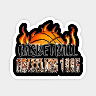 Classic Basketball Design Grizzlies Personalized Proud Name Magnet