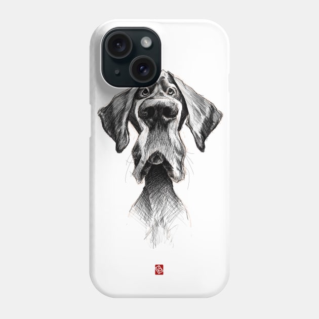 Sketchy Black Dog Phone Case by Khasis