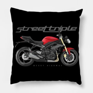 Triumph Street Triple 15 red, s Pillow