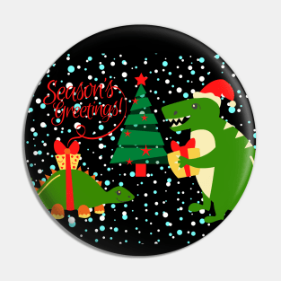 Merry Rexmas & Hapasaurus New Year! Pin