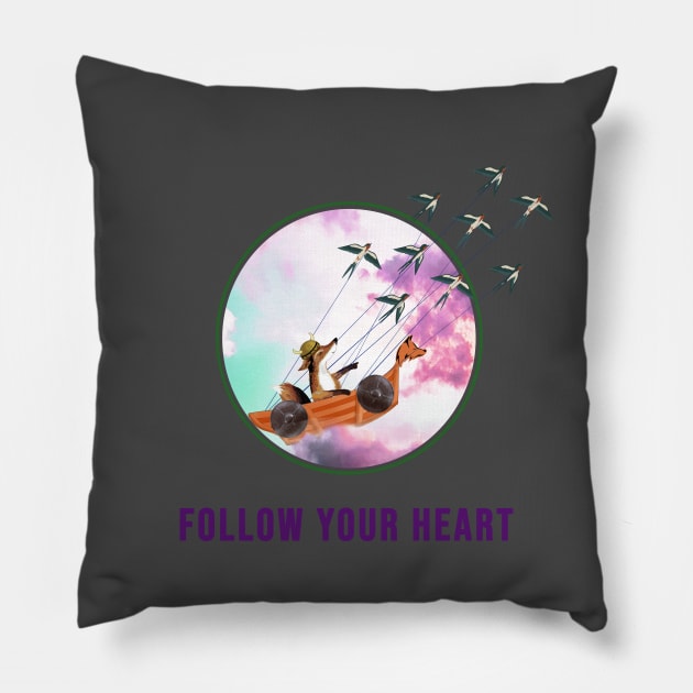 Viking Fox Dream, inspirational and motivational Pillow by Brash Ideas