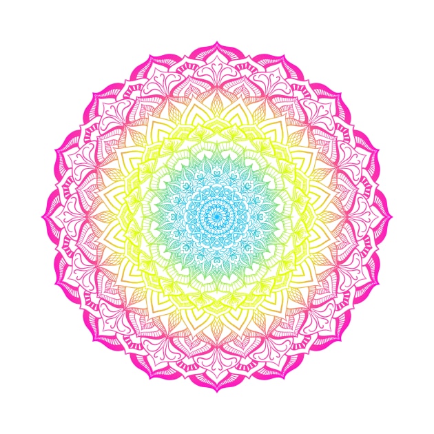 Pansexual Pride Mandala by JustGottaDraw