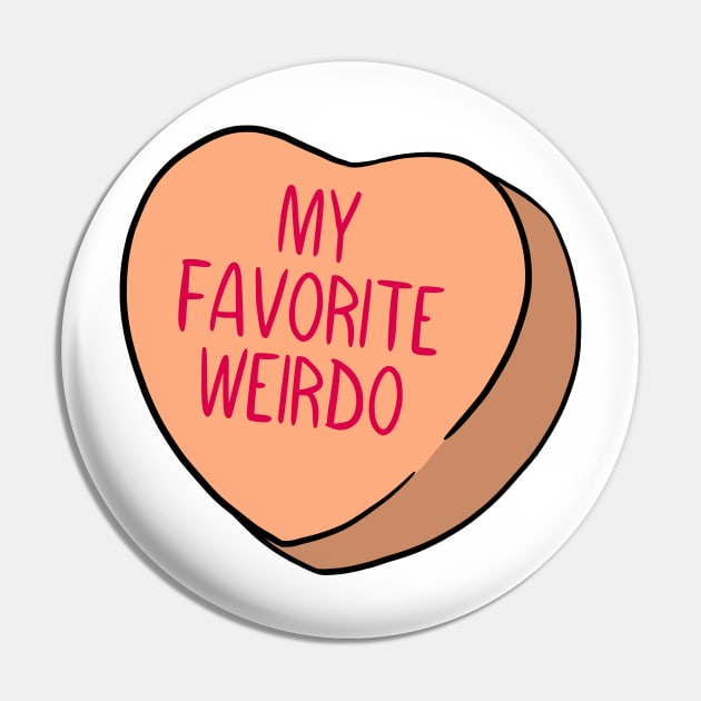 Funny Candy Heart Weirdo Pin by Crystal Ro