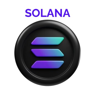 SOLANA 3d front view rendering cryptocurrency T-Shirt