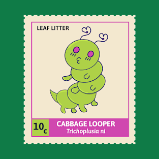 Kawaii Cute Grub, Cabbage Looper - Stamp Collection, Grub T-Shirt