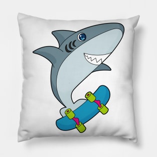 Shark Skater Skateboard Pillow