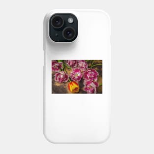 Classic Tulip Among Fancy Pink And White Phone Case