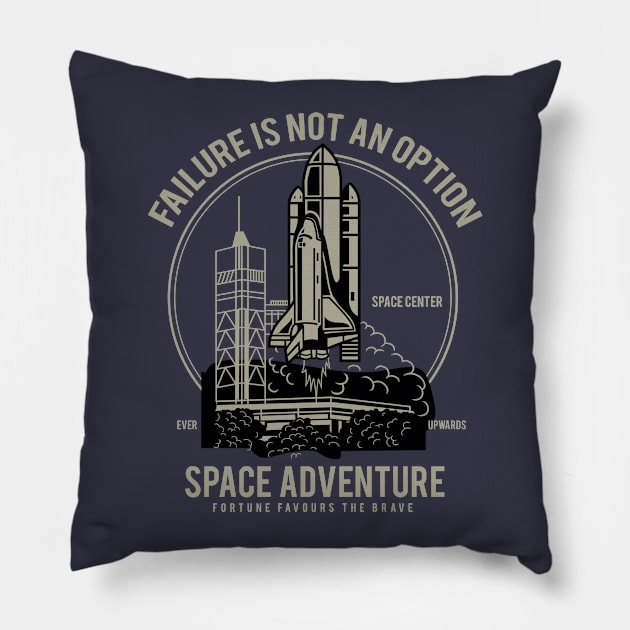 Space Adventure Rocket Pillow by lionkingdesign