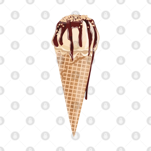 Chocolate Ice-Cream Cone by Designoholic