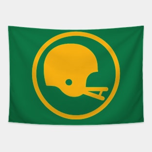 Two-Bar Helmet Minimalist Logo (Yellow/Gold) Tapestry