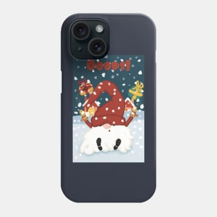 Ooops! Santa falling in the snow when bringing out the presents. Winternight. Phone Case