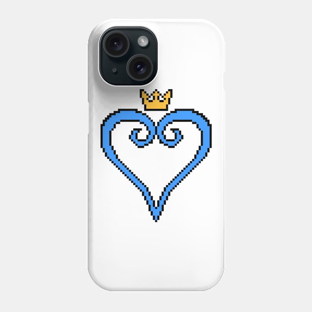 Kingdom Hearts 8-Bit Pixel Art Logo Phone Case by StebopDesigns