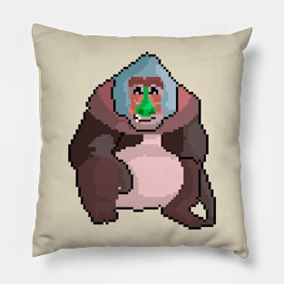 Pixel Gorilla Gaze Pillow