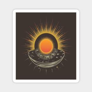 Celestial Splendor: Total Eclipse T-Shirt - Embrace the Darkness in Style! Magnet