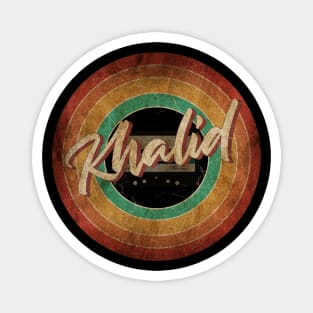 Khalid Vintage Circle Art Magnet