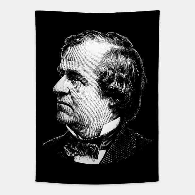 President Andrew Johnson Graphic Tapestry by warishellstore